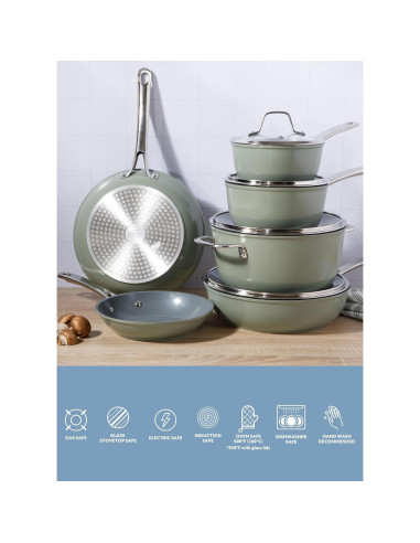 Juego de Utensilios de Cocina 10 Piezas Sur La Table Verde