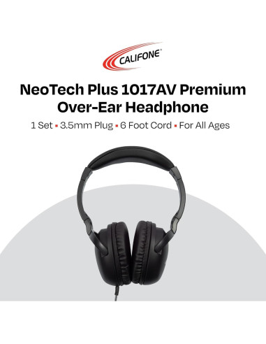 Auricular Califone NeoTech Plus 1017AV 3.5mm Negro
