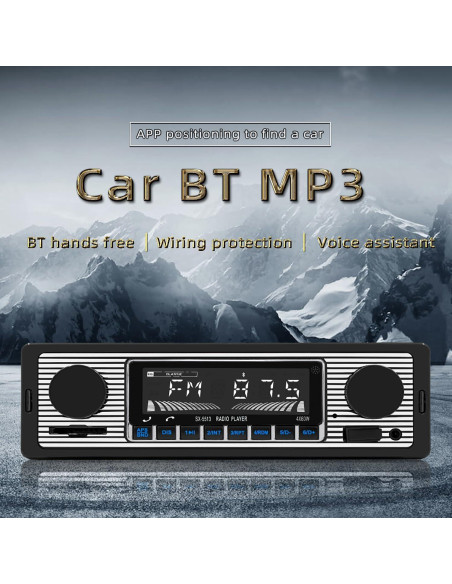 Radio de Coche Dirkoercy SWM5513 Bluetooth FM USB AUX