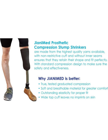 Reductor de muñón JianiMed XL 40 cm compresión negra