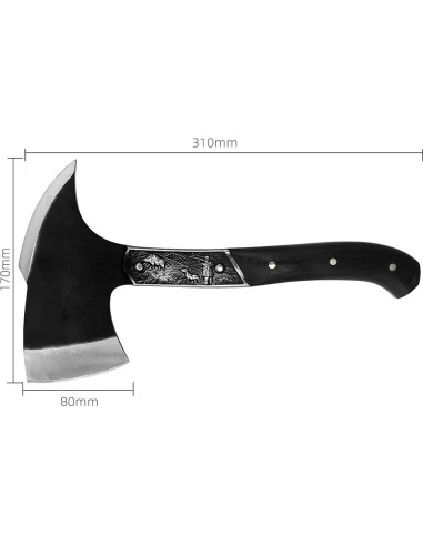 Hacha de Camping FU-GLBY Retro 30.48 cm Mango Madera