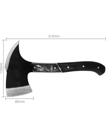 Hacha de Camping FU-GLBY Retro 30.48 cm Mango Madera