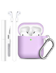 Funda de Silicona Lerobo para AirPods 1/2 Gen - Lavanda