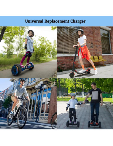 Cargador Rápido 42V 2A Universal para Scooter Eléctrico
