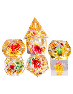 Conjunto de Dados DND Cusdie 7 Poliedros Star Flower