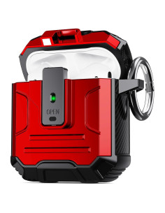 Funda DASFOND Armor para AirPods 1ra/2da Generación - Rojo