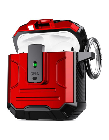 Funda DASFOND Armor para AirPods 1ra/2da Generación - Rojo