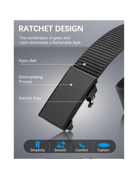 Cinturón de Nylon BOSTANTEN Ajustable para Hombres