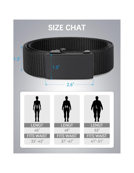 Cinturón de Nylon BOSTANTEN Ajustable para Hombres
