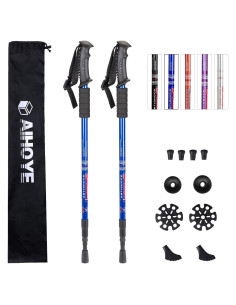 Bastones de Senderismo Aihoye Plegables Antichoque 2 Unidades