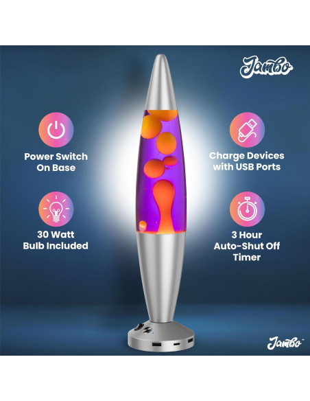 Lámpara Líquida Jambo 40 cm USB Apagado Automático