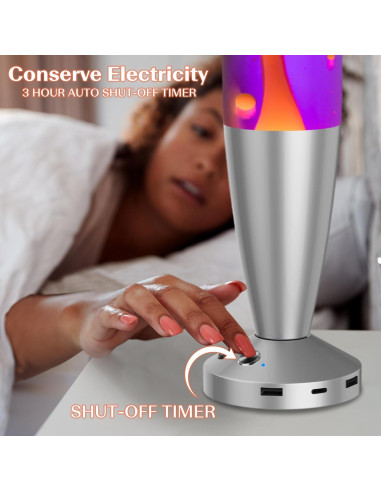 Lámpara Líquida Jambo 40 cm USB Apagado Automático