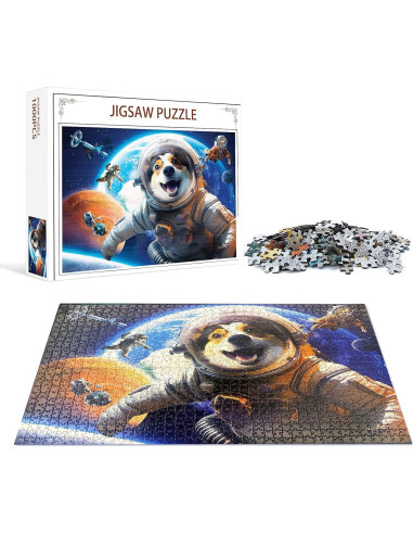 Rompecabezas 1000 Piezas Nattork Perro Astronauta 70x50 cm