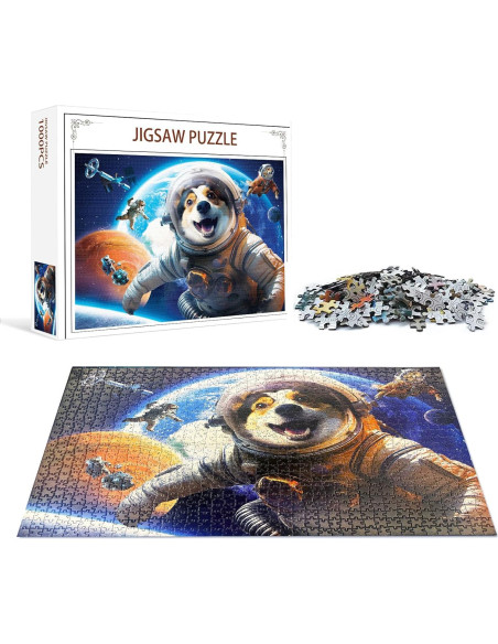 Rompecabezas 1000 Piezas Nattork Perro Astronauta 70x50 cm