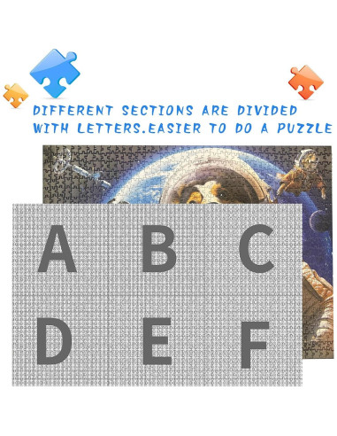 Rompecabezas 1000 Piezas Nattork Perro Astronauta 70x50 cm