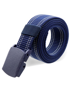 Cinturón Táctico Militar Nylon Ajustable 150 cm Azul