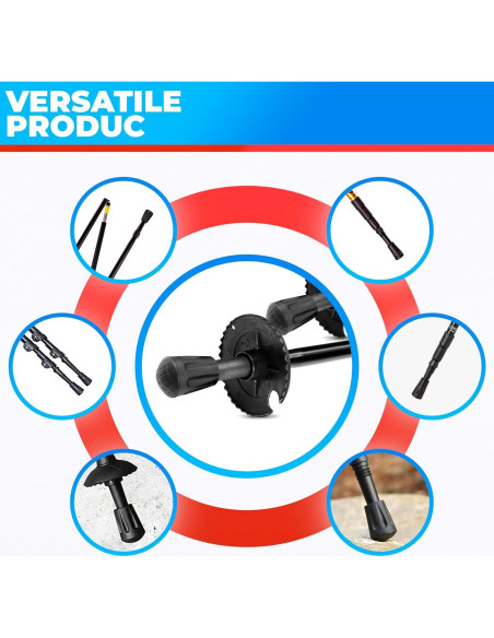 6 Puntas de Goma para Bastones de Senderismo SIMAX SMX-12