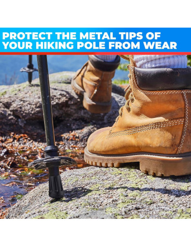 6 Puntas de Goma para Bastones de Senderismo SIMAX SMX-12