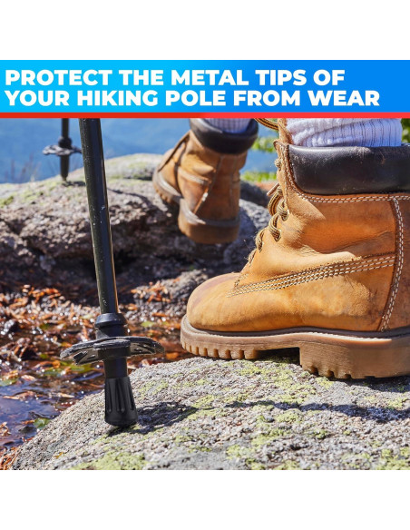 6 Puntas de Goma para Bastones de Senderismo SIMAX SMX-12