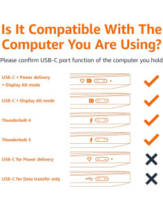 Adaptador USB-C a HDMI Amazon Basics 1.83m 4K 60Hz Negro 2