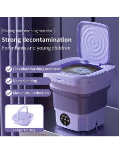 Mini Lavadora Portátil Zooviming 8L Plegable Eficiente 2