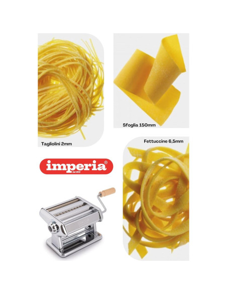 Titania Máquina de Pasta Imperia 100% Hecha en Italia