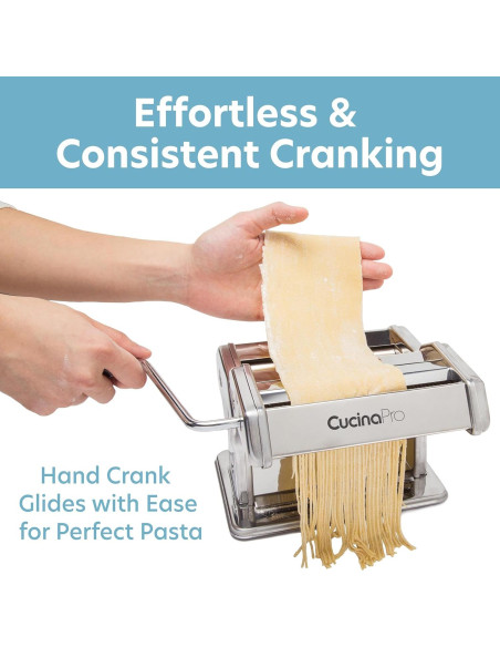 Máquina de Pasta CucinaPro Clásica Manual con Accesorios