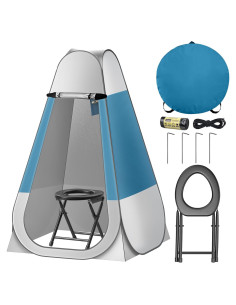 Inodoro Portátil CKE con Carpa de Privacidad Plegable