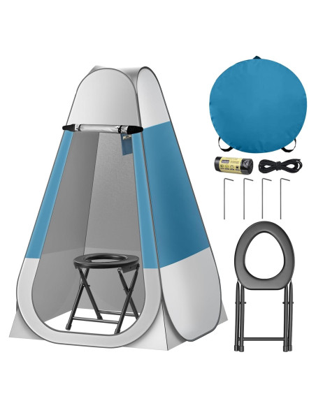 Inodoro Portátil CKE con Carpa de Privacidad Plegable