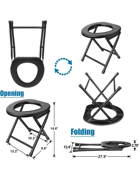 Inodoro Portátil CKE con Carpa de Privacidad Plegable