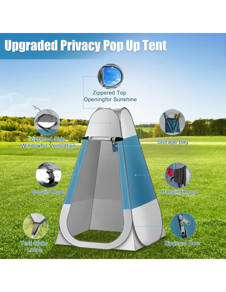 Inodoro Portátil CKE con Carpa de Privacidad Plegable