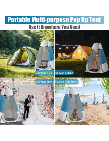 Inodoro Portátil CKE con Carpa de Privacidad Plegable