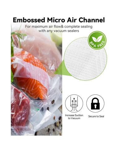 Bolsas de Sellado al Vacío AENTGIU 300 Cuentas 20x30 cm