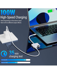 Adaptador USB C a HDMI 4K 60Hz Groodo con carga PD 100W 2