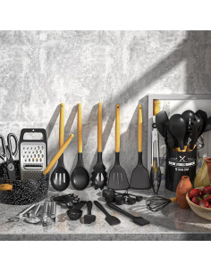 Juego de Utensilios de Cocina 34PCS Umite Chef Silicona 2