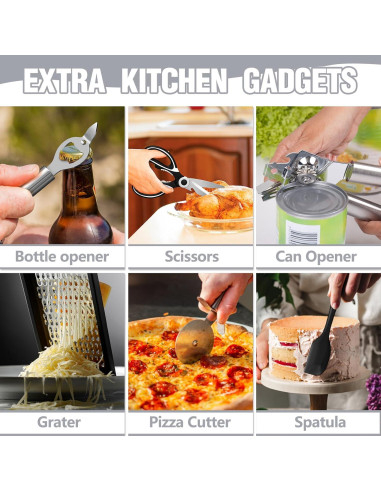 Juego de Utensilios de Cocina 34PCS Umite Chef Silicona