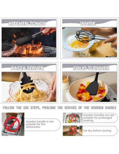 Juego de Utensilios de Cocina 34PCS Umite Chef Silicona