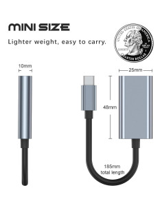 Adaptador USB C a HDMI 4K MINDORLEN - Conectar y Usar 2