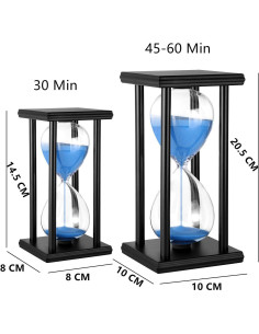 Temporizador de Arena Lodunsyr 60 Minutos Marco Negro Azul 2