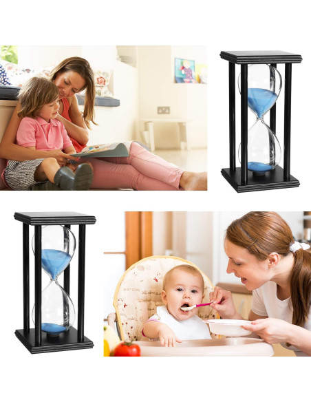Temporizador de Arena Lodunsyr 60 Minutos Marco Negro Azul