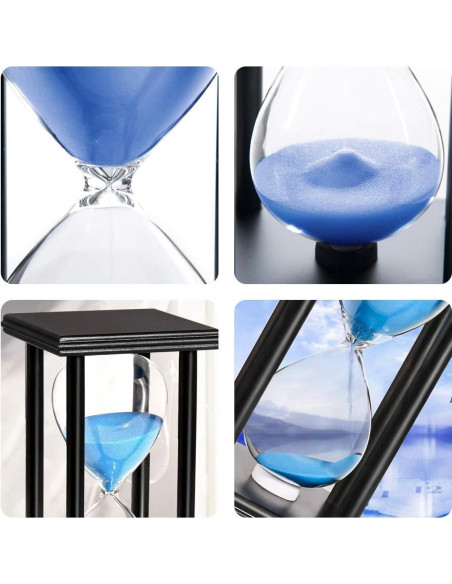 Temporizador de Arena Lodunsyr 60 Minutos Marco Negro Azul