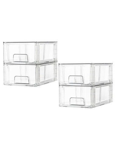 Cajones de Almacenamiento Vtopmart 4 Pack Acrílico Transparente