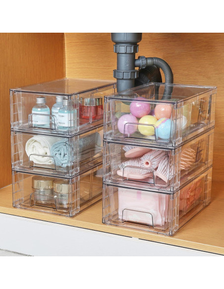 Cajones de Almacenamiento Vtopmart 4 Pack Acrílico Transparente