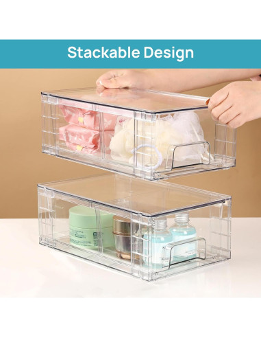 Cajones de Almacenamiento Vtopmart 4 Pack Acrílico Transparente