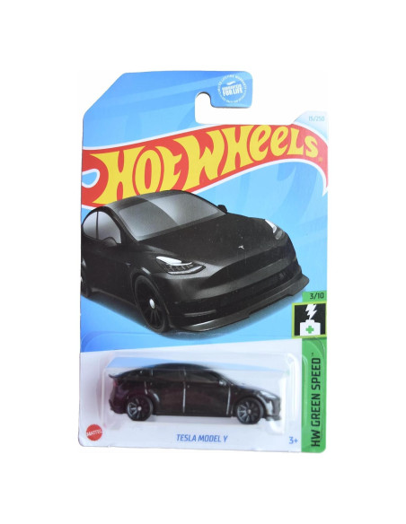 Hot Wheels Tesla Model Y 1:64 Negro HW Green Speed