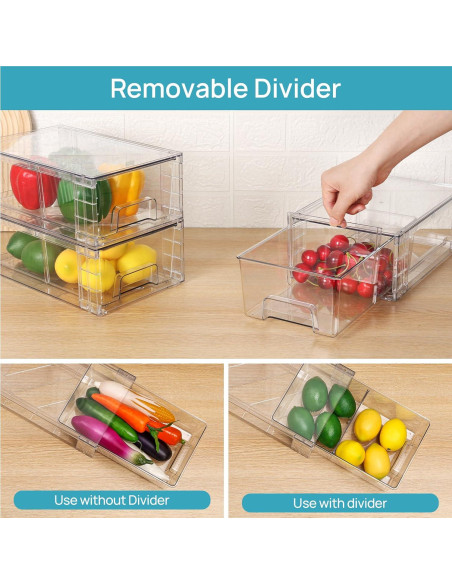 Cajones de Almacenamiento Vtopmart 4 Pack Acrílico Transparente