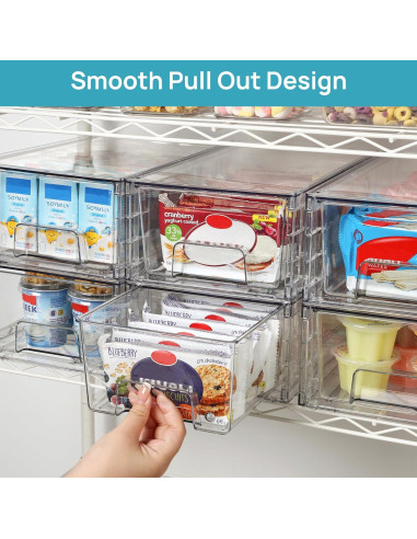 Cajones de Almacenamiento Vtopmart 4 Pack Acrílico Transparente