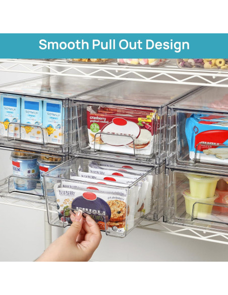 Cajones de Almacenamiento Vtopmart 4 Pack Acrílico Transparente