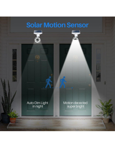 Foco Solar LED DrawGreen 1400 Lúmenes con Sensor Movimiento