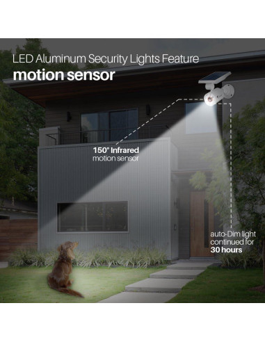 Foco Solar LED DrawGreen 1400 Lúmenes con Sensor Movimiento